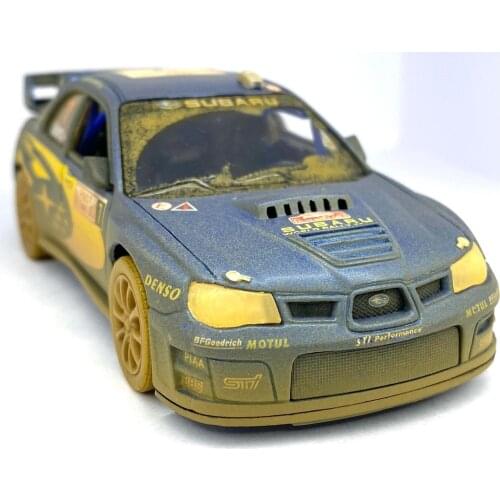 Subaru Impreza Wrc 2007 Muddy - Check Drop 5inch 12cm Licensed Model Car, Die Cast Toy Car 1:36 Subaru Impreza Wrc toy