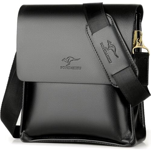 Kangaroo Men Bag Fashion pu Leather Crossbody Bag Shoulder Men Messenger Bags vintage Casual Designer Handbags Man Bags