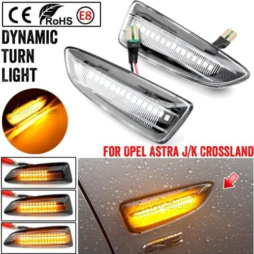 LED Turn Signal Side Marker Light For Opel Vauxhall Astra J K Crossland X Grandland Insignia B Zafira C Dynamic Blinker