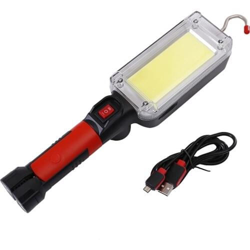 D2 LED Work Light Powerful Portable Lantern Hook Magnet Camping Lamp COB USB Rechargeable 18650 Flashlight Torch Work Waterproof