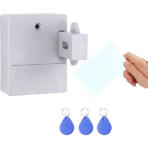 125KHZ EM ID Card ABS Material Invisible RFID Smart Hidden Cabinet Drawer Lock Long Sensing Distance No Need Open Hole