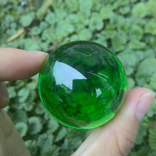 Green 40mm/ 1.58inch 10pieces crystal ball hand craft decorative feng shui decorating glass ball for gift
