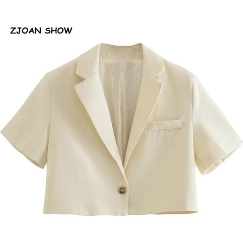 Женские пиджаки с коротким рукавом ZJOAN SHOW China At AliExpress