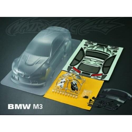 1/10 Scale BMWW E30 M3 Clear Body w/Decals Wings Led Bucket For tamiya tt01 tt02 tt01e HPI rs4 Sprint 2 HPI RS4 Yokomo MST