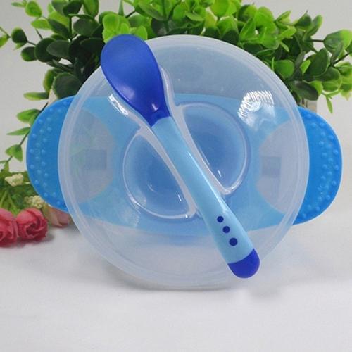 1 Set Baby Suction Bowl Temperature Color Changing Feeding Tableware Tool