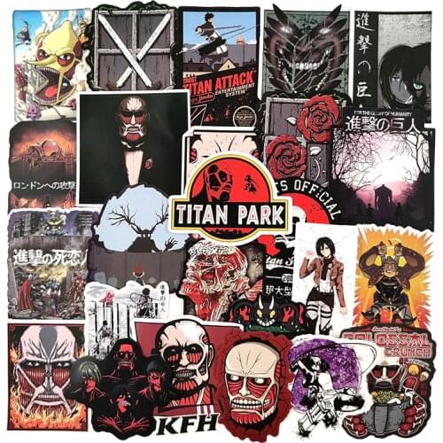 10/30/50pcs/Set Anime Attack on Titan Cartoon Stickers For Mobile phone cover Refrigerator Computer Car Motorcycle Notebook Etc