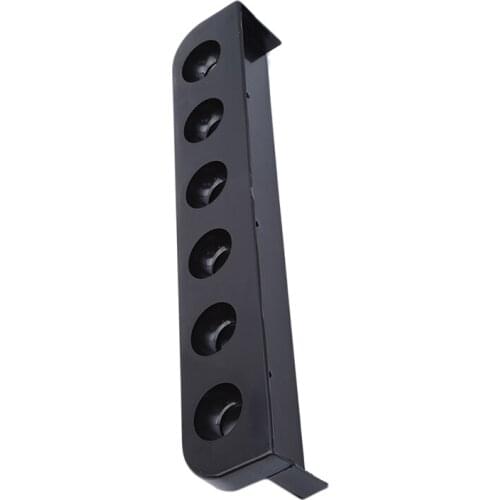 2Pcs/Set High Quality Plastic 6 Holes Black Plastic Pool Snooker Cue Stick Rack Holder Billiard Accessories