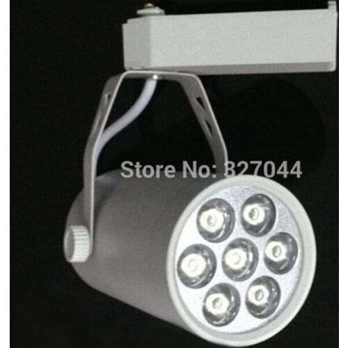 4Pcs /lot pcs 7X3w 21W 110v led spot track lighting spotlights spot lighting 85V-AC265V aluminum white black