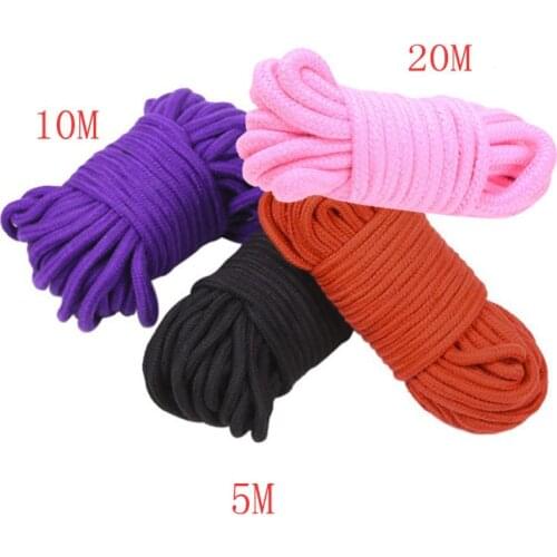 5M/10M/20M Soft Cotton Rope Handcuffs For Adults Bdsm Bondage Sex Games To Binding Binder Shibari Cord Restraint Adult Sex Toys