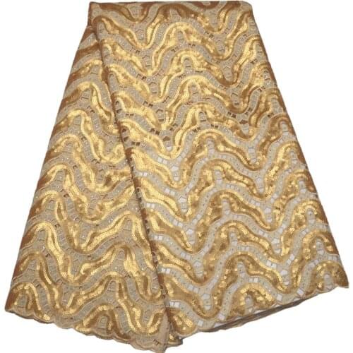 5yards/pc) high quality handcut African organza lace fabric with shining sequins embroidery and stones for party dress OP19