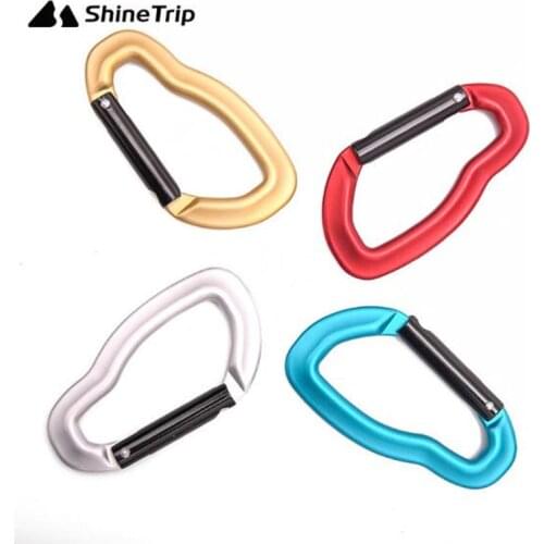 50pcs Hiking Buckle 7.5cm D Shape Aluminum Alloy Buckle Backpack Hanging Hook Carabiners Outdoor EDC Tool A343