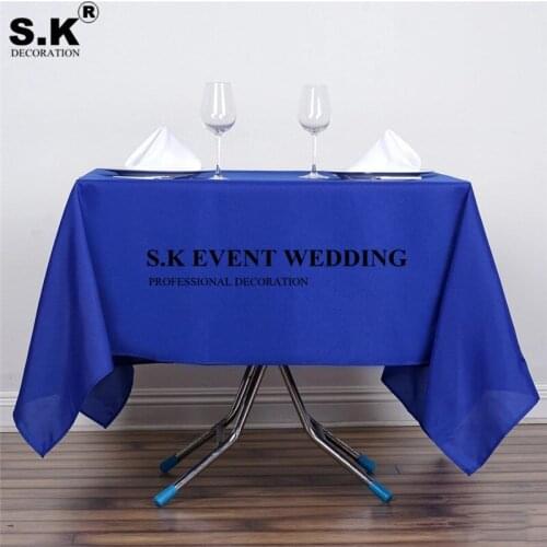 70" 90" Square Polyester Tablecloth Banquet Wedding Table Cloth For Wedding Banquet Decoration