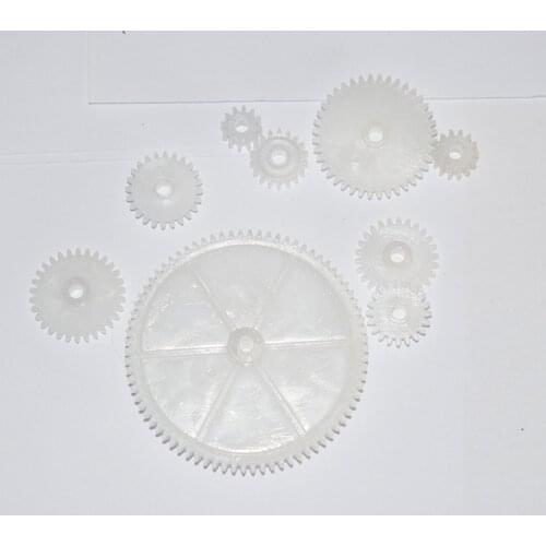 9 kinds single layer plastic gear for 2.5mm axle tight fit 0.5M rc car robot ship DIY toy parts/technology model/baby toys for