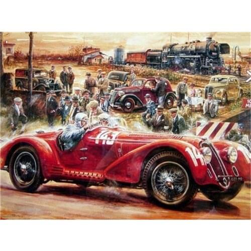 Diamond Embroidery Landscape 5D DIY Diamond Painting Classic Cars Full Square Mosaic Picture of Rhinestone Home Decoration Gift