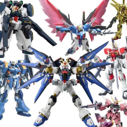 Gundam Anime Tall Assembly Model Decoration HG1/144 Robot Strikes Freedom Infinite Justice Owuji Akatsuki Destiny Rebirth Gift