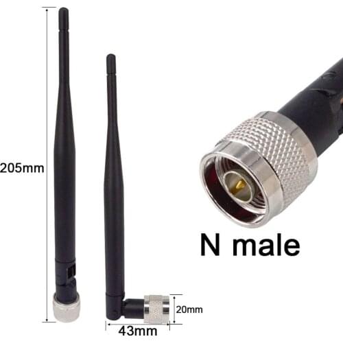10pcs/lot 4G 5dB LTE Antenna 698-960/1700-2700Mhz 3g 4g lte Aerial with N Plug Connector nickelplated Free shipping
