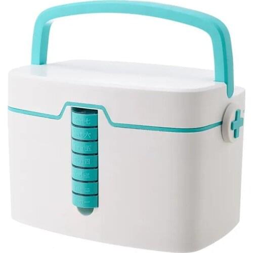 First Aid Kit Portable Emergency Box Plastic Medicine Storage Box Travel Medicine Box Cajones De Almacenamiento Organizadores
