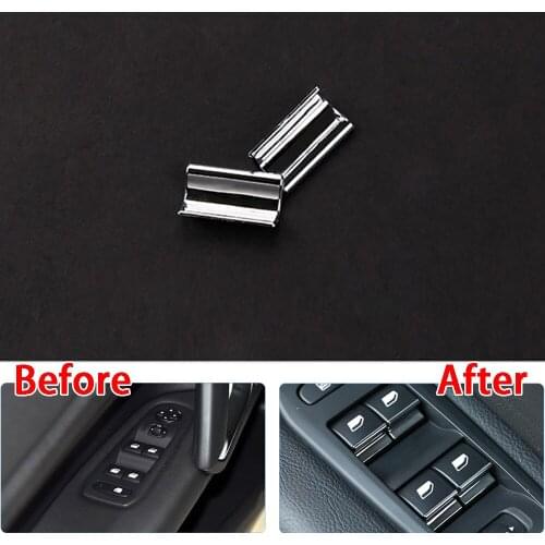 Car Styling Door Window Lifter Sequins Trims ABS Plating Chrome Trim For Peugeot 308 408 508 2008 3008 New 3008 5008 2014 2015