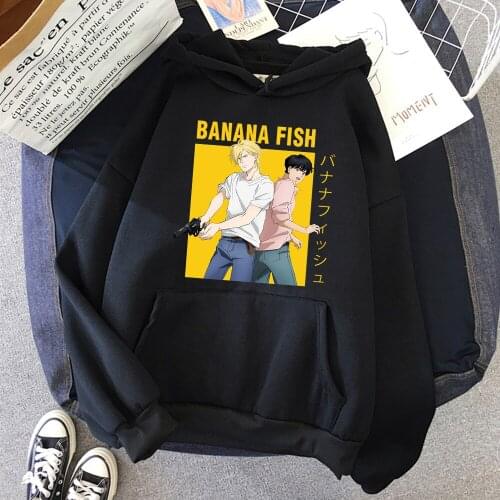 Banana Fish Ash Lynx Eiji Okumura Yaoi Anime Hoodie Hip Hop Loose Sweatshirt Casual Pullovers For Men Comfortable Tracksuit Male