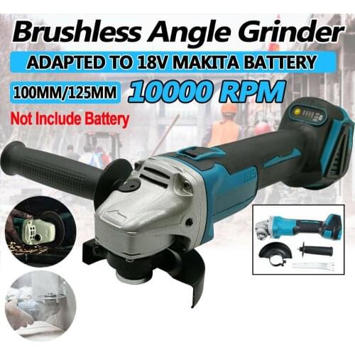 100/125mm Brushless Cordless Angle Grinder Body Electric Angle Grinding Machine Cordless Power Tool For Makita 18V Battery