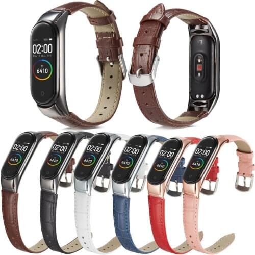 Colorful Leather Strap for Xiaomi Mi Band 5 Watch Band Watch Wristband Xiaomi Mi Band 5 4 3 Accessory Bracelet Mi Band 4 Strap