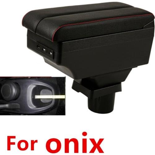 For Onix Armrest box double layer with usb interface