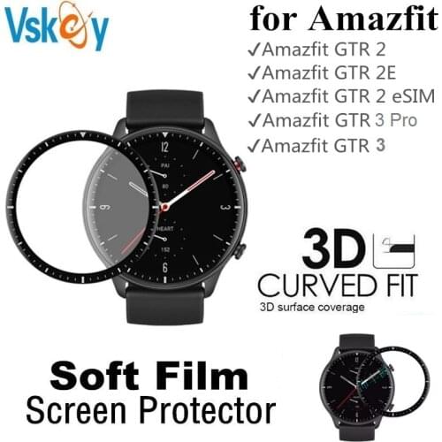 10PCS 3D Curved Soft Screen Protector for Amazfit GTR 2 Full Coverage Amazfit GTR 2e Protective Film (No Tempered Glass)