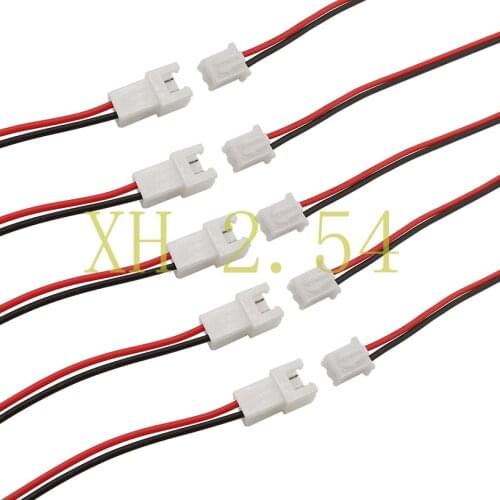 10/5Pairs JST XH 2.54mm Wire Cable Connector XH2.54 2.54mm Pitch Male Plug Female Jack Socket Wire Length 200mm 26AWG
