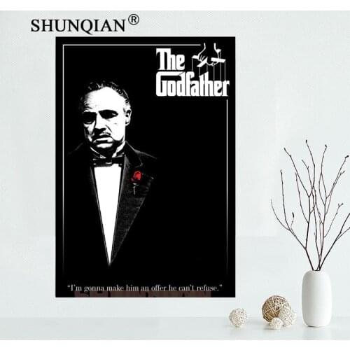 Nice Custom The Godfather Poster Print painting Art Wall Silk Poster Cloth Print Fabric Poster 27X40cm30X45cm
