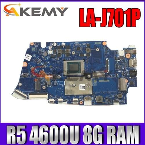 For Lenovo ideapad 5-14ARE05 laptop motherboard LA-J701P motherboard with CPU R5 4600U RAM 8G FRU: 5B21A98875 100% test work