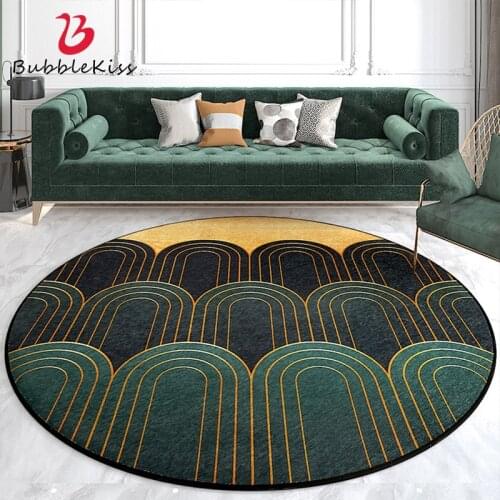 Fashion Round Rugs And Carpets For Home Living Room Decoration Nordic Round Area Rugs For Bedroom Home Decor Floor Mat Kids Play