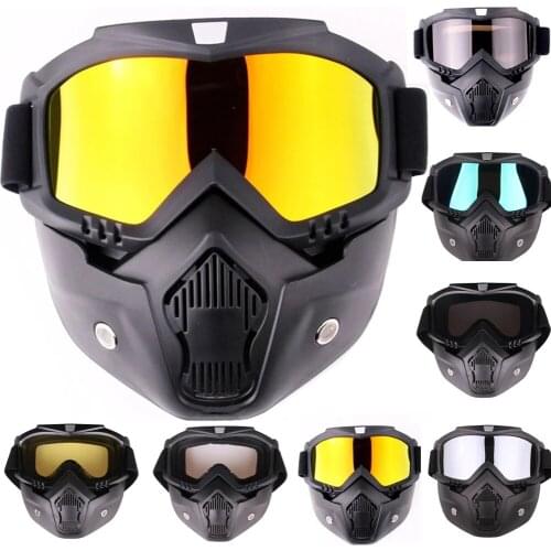 Fashion Motorcycle Glasses Outdoor Sport Bike Cycling Motocross Off-Road Windproof Glasses Ski Goggles Full Face Cover Headwear