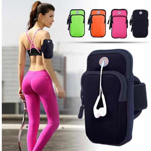Universal 6" Running Wrist Band Bag Armband Phone Case Holder Outdoor Phone Bag Jogging Fitness Gym Band Waterproof Wrist Bag