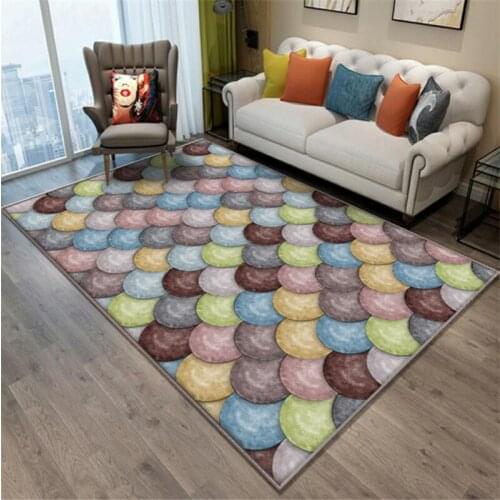 New 3D Geometric Pattern Carpets for Living Room Bedroom Area Rugs Kid Room Play Tent Decor Large Carpet Home Hallway Floor Mat