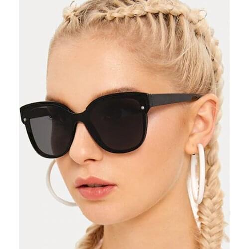 Street Beat Oversize Square Sunglasses Women Brand Designer Gradient Mirrors Sun Glasses Vintage Cat Eye Oculos De Sol Feminino