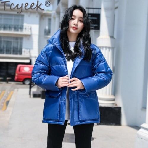 Tcyeek Womens Winter Down Jacket Woman Parkas 2020 Streetwear Puffer White Duck Down Coat Female Thick Warm Coats Hiver 0140830