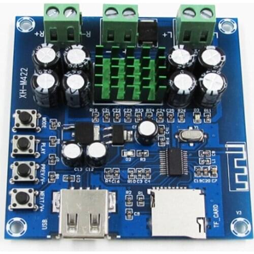 50W*2 Bluetooth Power Amplifier Board Integrated Bluetooth U Disk TF Card Play