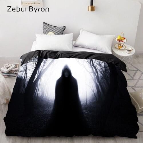 3D HD Print Custom Duvet Cover,Comforter/Quilt/Blanket case,Bedding 220x240/140/200x200,Halloween ghostly figure
