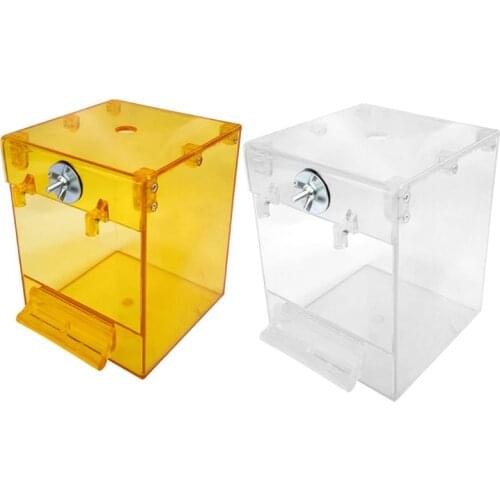 Hanging Bird Bath Cube Bird Bathtub Parrot Bath Shower Box Bowl Cage Wash Space Cleaning Grooming Accessories for Bird