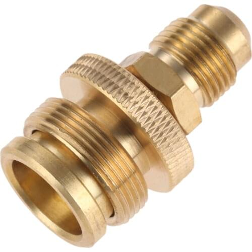 1LB Propane Tank Cansiter Regulator Adapter Portable Camping Grill Stove Parts Solid Brass Connection Convert to 3/8 Male Flare