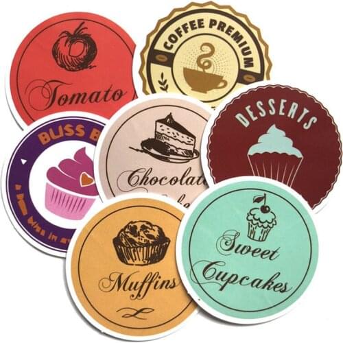 DIY 35pcs Donuts series waterproof sticker Gift posted Baking Decoration label Doodle coffee home bakery Unique Novel