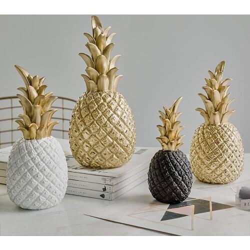 Nordic Decor Home Decoration Accessories Golden&White Pineapple Creative Window Desktop Display Props Living Room Home Decore