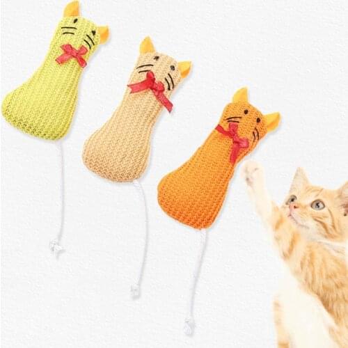 Puzzle Funny Pet Molar Toy with Catnip Bite Resistant Plush Creative Chew Toy for Cats Kitten Play Accessories Supplies