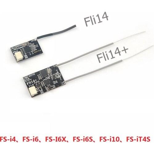 1.7g Fli14+ Fli14 Plus 14CH Mini Receiver Compatible Flysky AFHDS-2A with RSSI Output for FS-i6 i10 FS-i6x Turnigy I6S RC Drone