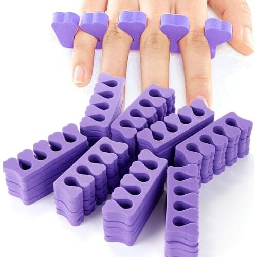 2Pcs Nail Art Foam Sponge Finger Toe Separators Divider Gel Polish Coating Painting Pedicure Manicure Accessories Tool