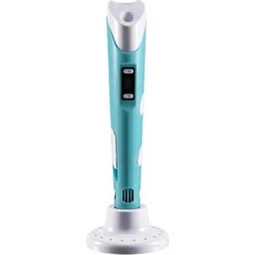 3D Doodle Drawing Printing Pen Printer + LCD Digital Display ligent Sn Educational Toys Present Home Blue