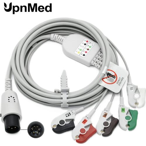 Mindray 5 Lead One Piece ECG Cable,AHA,Clip
