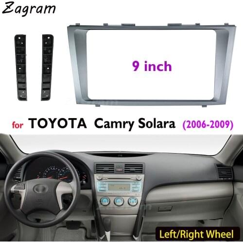 9 Inch 2 Din Car Video Fascia for Toyota Camry Solara 2006-2009 Panel Player Audio Frame Dashboard Mount Kit