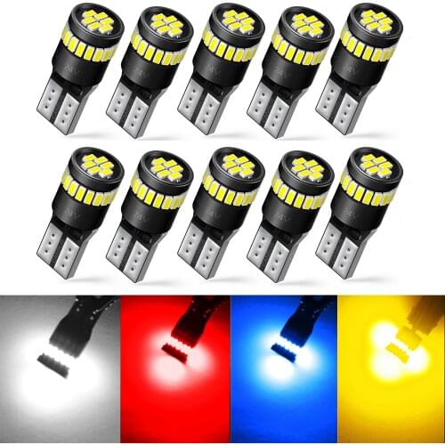 AUXITO 10x T10 W5W LED Canbus Car Lights Bulb For Audi A3 A4 B6 B8 A6 C6 80 B5 B7 A5 Q5 Q7 TT 8P 100 8L C7 S3 Auto Interior Lamp