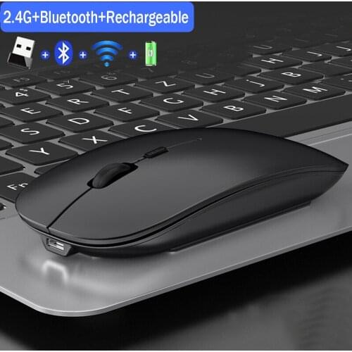 Wireless Mouse Rechargeable Bluetooth Mouse 2.4G Silent Laptop Gaming Mouse 16000DPI Ergonomic USB Mouse for Laptop / Desktop